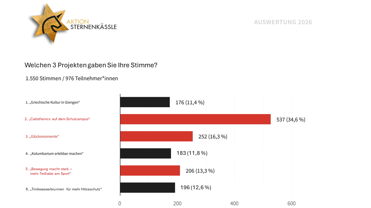 Sternenkässle 2026 – Diese Projekte haben Sie gewählt